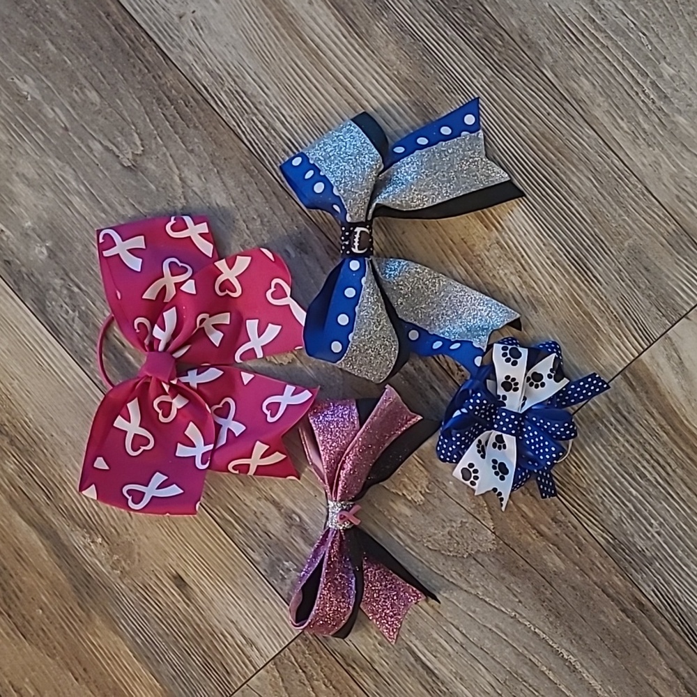 Set of 4 cheer bows
